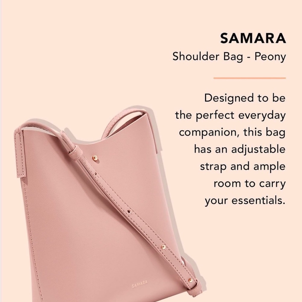 Samara medium shoulder bag fabfitfun summer peony NWT vegan leather/vegan suede